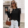 Zeagoo Sweaters for Women Cropped Crewneck Basic 2026 Trendy Fall Tops(Black)
