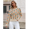 Zeagoo Sweaters for Women Cropped Crewneck Basic 2026 Trendy Fall Tops(Floral Apricot)