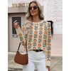 Zeagoo Sweaters for Women Cropped Crewneck Basic 2026 Trendy Fall Tops(Floral Apricot)