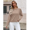 Zeagoo Sweaters for Women Cropped Crewneck Basic 2026 Trendy Fall Tops(Khaki)