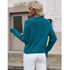 Zeagoo Sweaters for Women Cropped Crewneck Basic 2026 Trendy Fall Tops(Lake Blue)