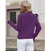Zeagoo Sweaters for Women Cropped Crewneck Basic 2026 Trendy Fall Tops(Purple)