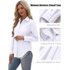 Zeagoo Women’s Button Down Shirts Long Sleeve Business Casual Blouses Tops(A-white)