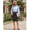 Zeagoo Women’s Button Down Shirts Long Sleeve Business Casual Blouses Tops(Blue)