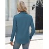 Zeagoo Women’s Button Down Shirts Long Sleeve Business Casual Blouses Tops(Peacock Blue)