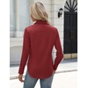 Zeagoo Women’s Button Down Shirts Long Sleeve Business Casual Blouses Tops(Wine Red)