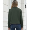 Zeagoo Womens Fashion Cropped Jacket Corduroy Button Down Long Sleeve Coats(Army Green)