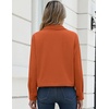 Zeagoo Womens Fashion Cropped Jacket Corduroy Button Down Long Sleeve Coats(Caramel)