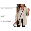 Zeagoo Womens Waffle Knit Shacket Button Down Long Sleeve Tops with Pocket(01-apricot)