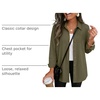 Zeagoo Womens Waffle Knit Shacket Button Down Long Sleeve Tops with Pocket(Army Green)