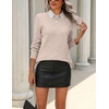 Zeagoo Womens Wool Blend Sweater Crewneck Long Sleeve Tops Fashion Clothing(Apricot)