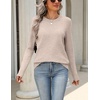 Zeagoo Womens Wool Blend Sweater Crewneck Long Sleeve Tops Fashion Clothing(Apricot)