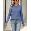 Zeagoo Womens Wool Blend Sweater Crewneck Long Sleeve Tops Fashion Clothing(Blue-gb)
