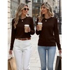 Zeagoo Womens Wool Blend Sweater Crewneck Long Sleeve Tops Fashion Clothing(Coffee)