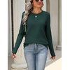 Zeagoo Womens Wool Blend Sweater Crewneck Long Sleeve Tops Fashion Clothing(Dark Green)