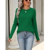 Zeagoo Womens Wool Blend Sweater Crewneck Long Sleeve Tops Fashion Clothing(Green)