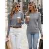 Zeagoo Womens Wool Blend Sweater Crewneck Long Sleeve Tops Fashion Clothing(Grey)
