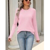 Zeagoo Womens Wool Blend Sweater Crewneck Long Sleeve Tops Fashion Clothing(Pink)
