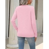 Zeagoo Womens Wool Blend Sweater Crewneck Long Sleeve Tops Fashion Clothing(Pink)