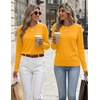 Zeagoo Womens Wool Blend Sweater Crewneck Long Sleeve Tops Fashion Clothing(Yellow)