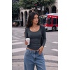 Zeagoo Long Sleeve Shirts for Women Going Out Tops Fall Scoop Neck Tshirts(Grey)