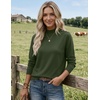 Zeagoo Sweaters for Women Turtleneck Tops Long Sleeve Mock Neck Pullover(Army Green)