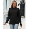 Zeagoo Sweaters for Women Turtleneck Tops Long Sleeve Mock Neck Pullover(Black)