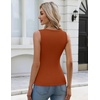 Zeagoo Tank Tops for Women Thermal Underwear Fall Cute Sleeveless Shirts(Orange)