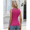 Zeagoo Tank Tops for Women Thermal Underwear Fall Cute Sleeveless Shirts(Rose)