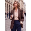 Zeagoo Women Silk Satin Tops Long Sleeve Button Down Shirts S-2XL(Champagne)