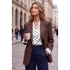 Zeagoo Women Silk Satin Tops Long Sleeve Button Down Shirts S-2XL(Polka Dots)