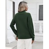 Zeagoo Womens Fall Long Sleeve Quarter Zip Sweaters Knit Pullover Tops(Army Green)