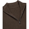 Zeagoo Womens Fall Long Sleeve Quarter Zip Sweaters Knit Pullover Tops(Brown)