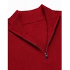 Zeagoo Womens Fall Long Sleeve Quarter Zip Sweaters Knit Pullover Tops(Red)