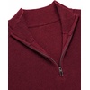 Zeagoo Womens Fall Long Sleeve Quarter Zip Sweaters Knit Pullover Tops(Wine Red)