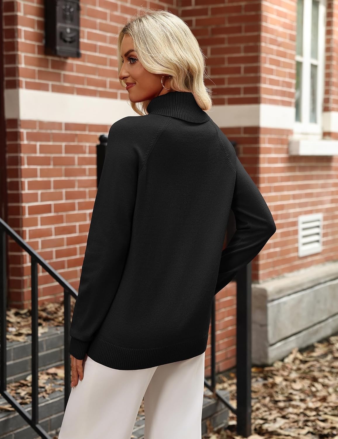 image:imageZeagoo Womens Sweaters Fall Turtleneck Tops Long Sleeve Winter ClothingBlack