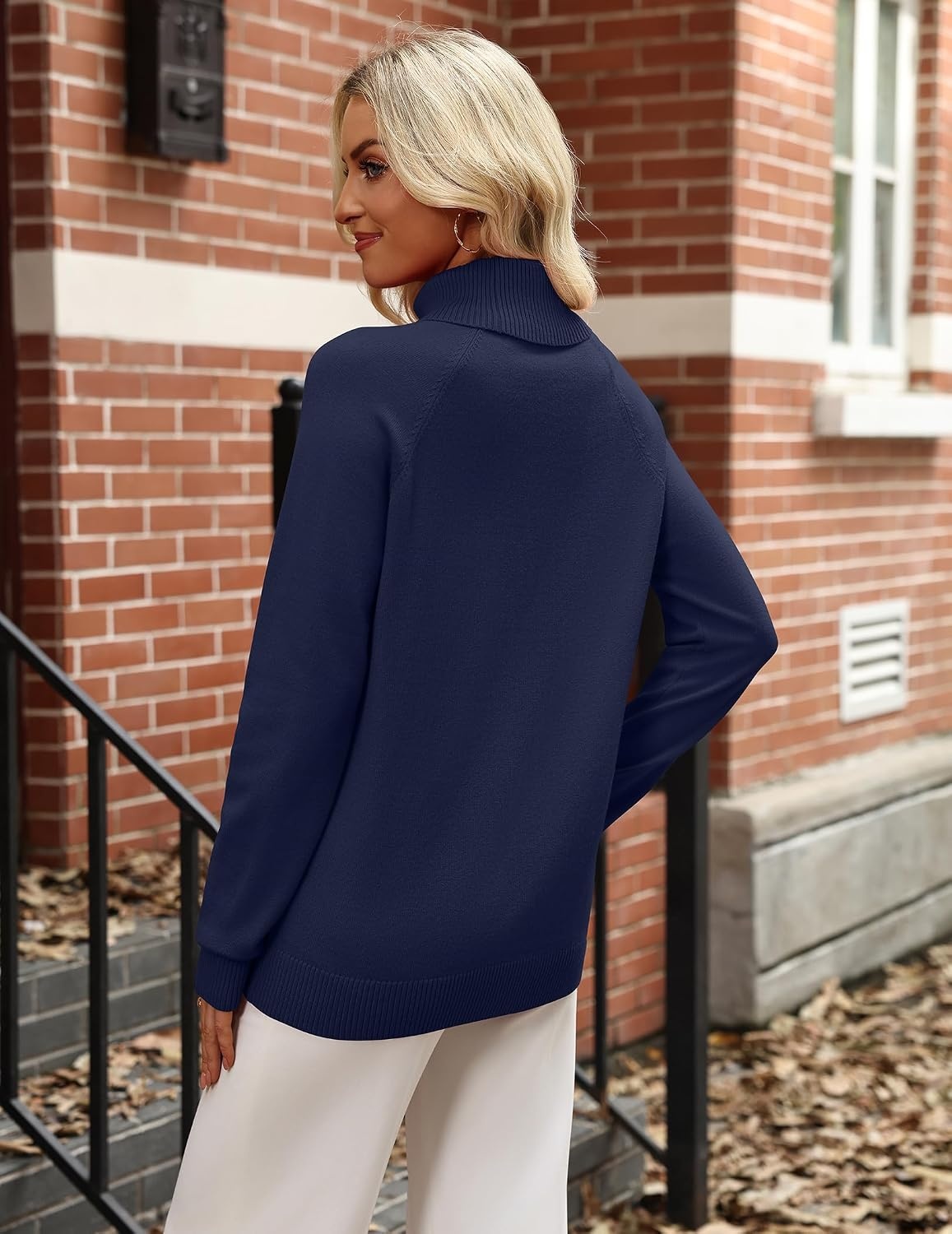 image:imageZeagoo Womens Sweaters Fall Turtleneck Tops Long Sleeve Winter ClothingNavy Blue