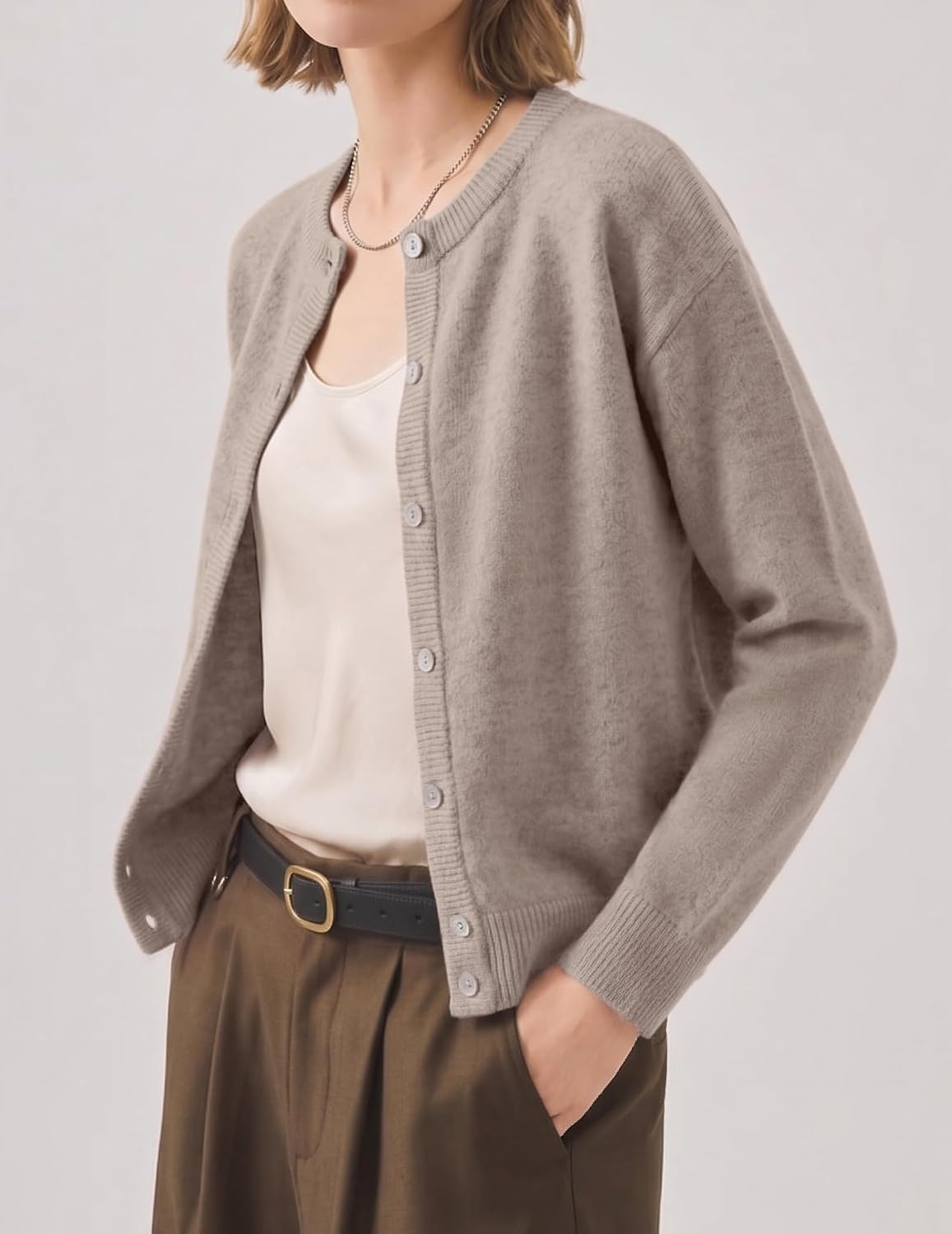 image:imageZeagoo Wool Blend Cardigan Sweaters for Women 2026 Casual Fall Outfits01 Camel