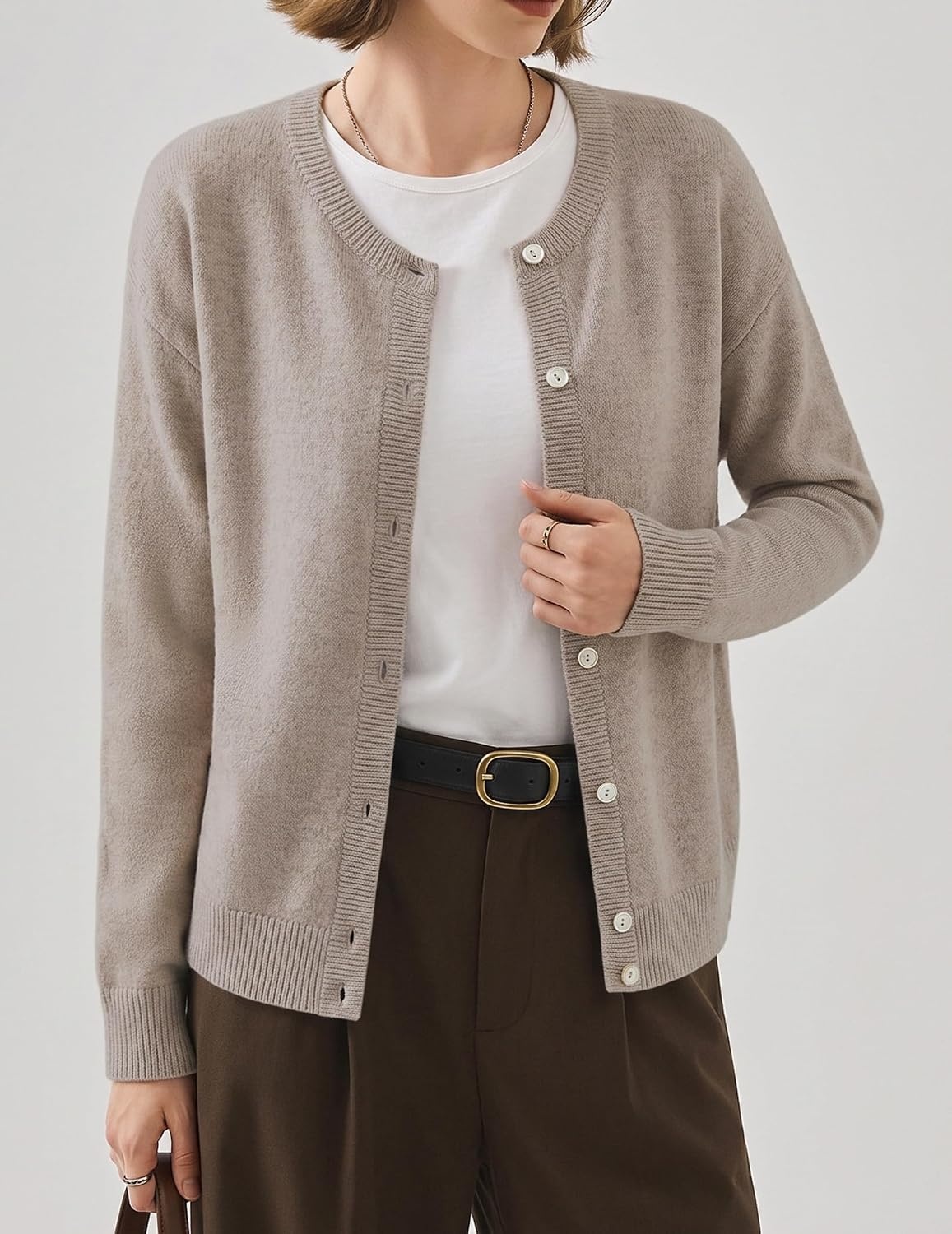 image:imageZeagoo Wool Blend Cardigan Sweaters for Women 2026 Casual Fall Outfits01 Camel