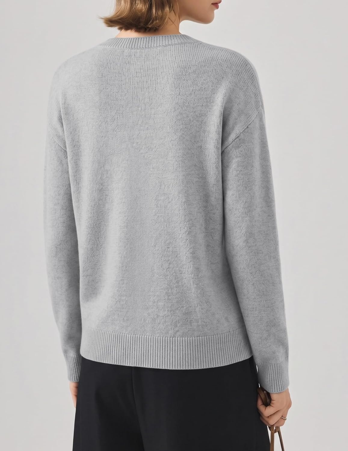 image:imageZeagoo Wool Blend Cardigan Sweaters for Women 2026 Casual Fall Outfits02 Grey