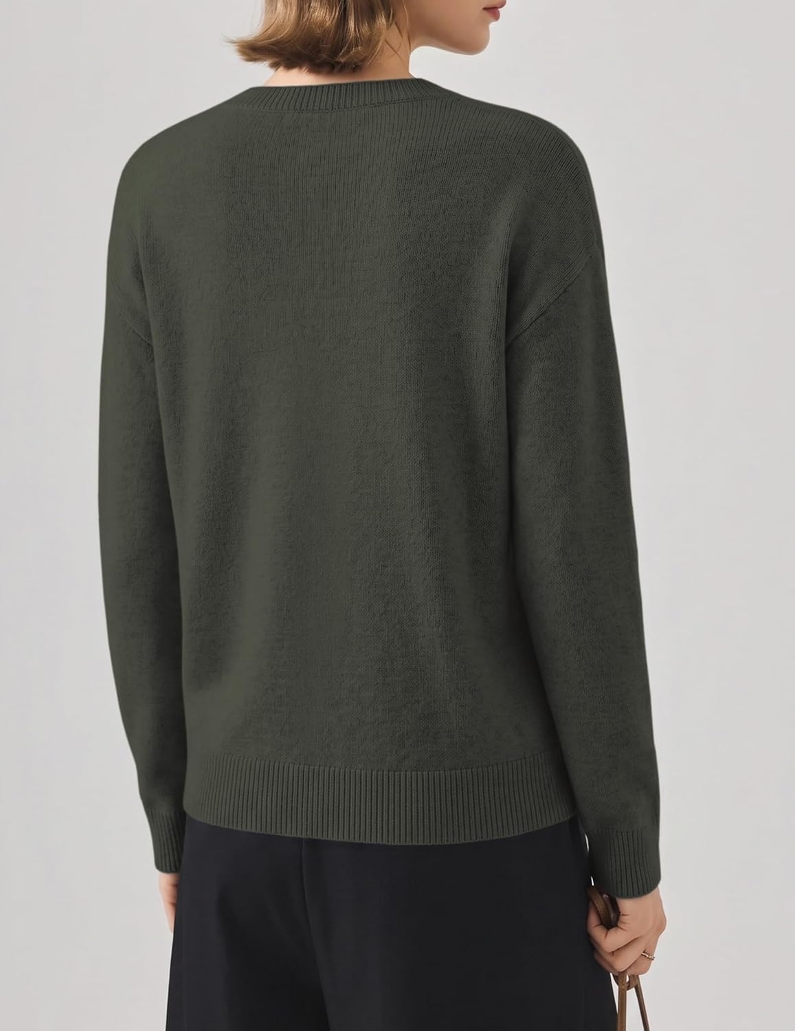 image:imageZeagoo Wool Blend Cardigan Sweaters for Women 2026 Casual Fall OutfitsArmy Green