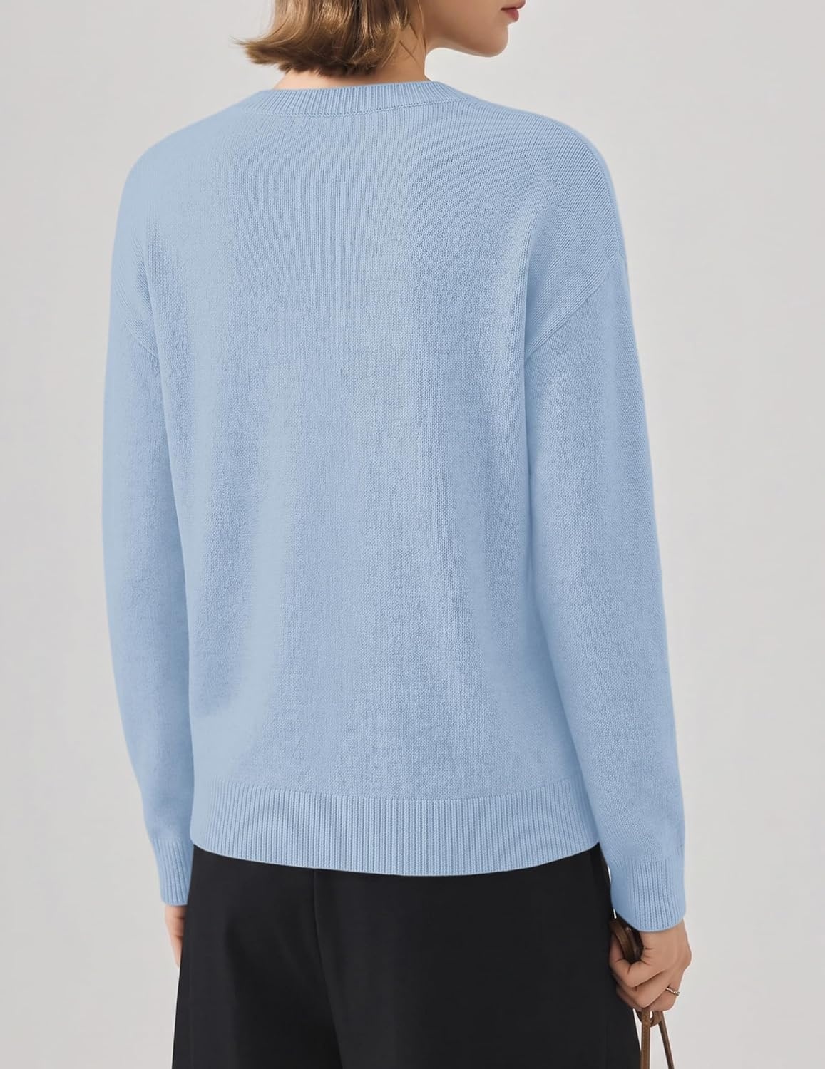 image:imageZeagoo Wool Blend Cardigan Sweaters for Women 2026 Casual Fall OutfitsBlue