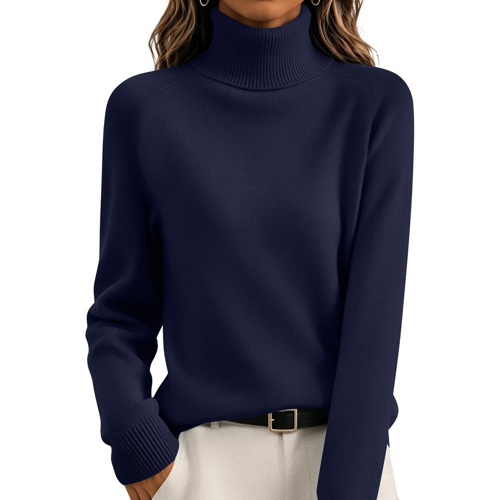 image:imageZeagoo Womens Sweaters Fall Turtleneck Tops Long Sleeve Winter ClothingNavy Blue