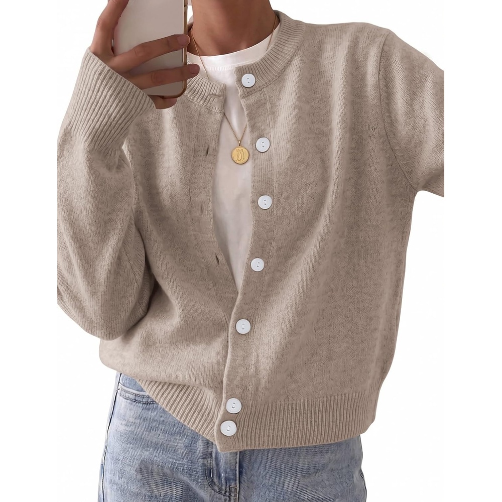 image:imageZeagoo Wool Blend Cardigan Sweaters for Women 2026 Casual Fall Outfits01 Camel