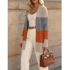 Zeagoo Cardigan Sweaters for Women Open Front Cardigans Long Sleeve Sweater(A1-colorblock 965)