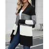 Zeagoo Cardigan Sweaters for Women Open Front Cardigans Long Sleeve Sweater(A2-colorblock 960)