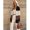 Zeagoo Cardigan Sweaters for Women Open Front Cardigans Long Sleeve Sweater(A3-colorblock 504)