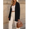 Zeagoo Cardigan Sweaters for Women Open Front Cardigans Long Sleeve Sweater(Black)
