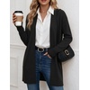 Zeagoo Cardigan Sweaters for Women Open Front Cardigans Long Sleeve Sweater(Black)
