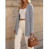 Zeagoo Cardigan Sweaters for Women Open Front Cardigans Long Sleeve Sweater(Gray)